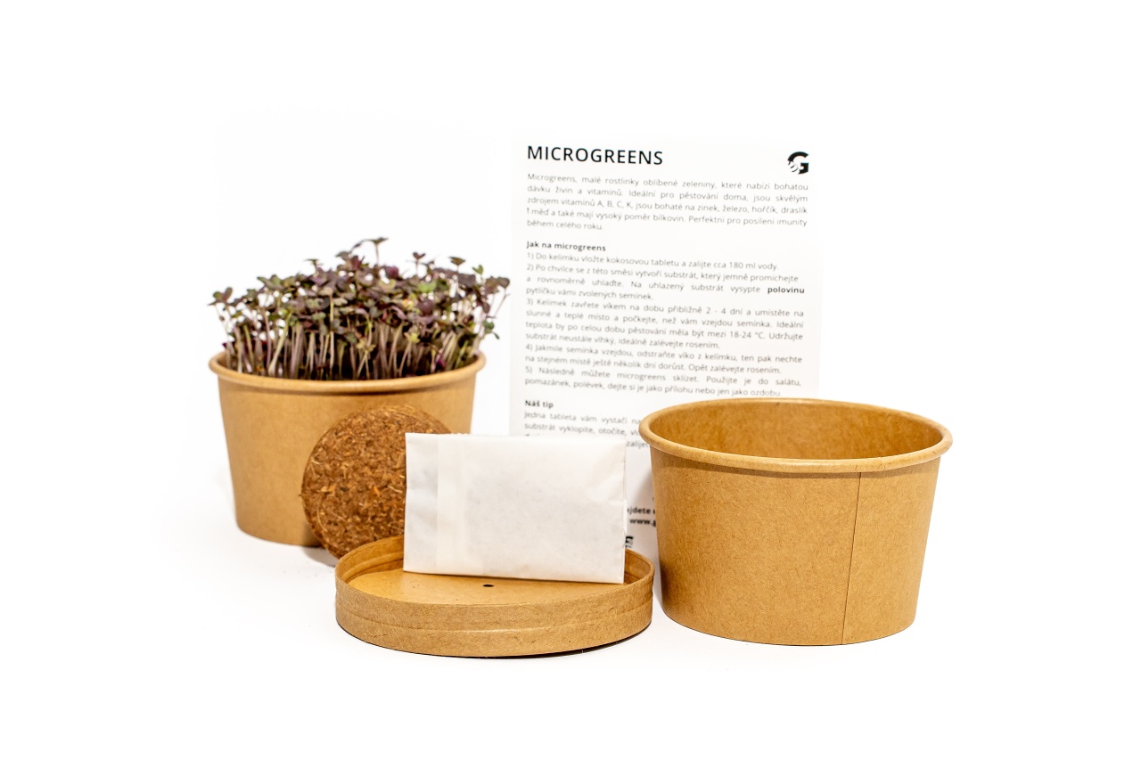 Microgreens Gardners "Vypěstuj si sám" pěstební kelímek - Mizuna japonská hořčice