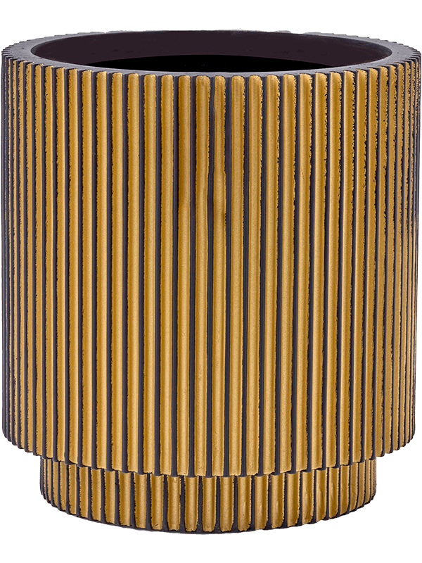 Obal Capi Nature Obal Groove - Vase Cylinder Black Gold, průměr 15 cm