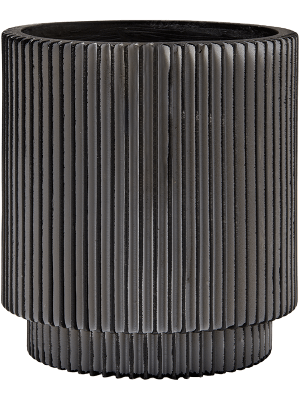 Obal Capi Nature Obal Groove - Vase Cylinder Black, průměr 15 cm