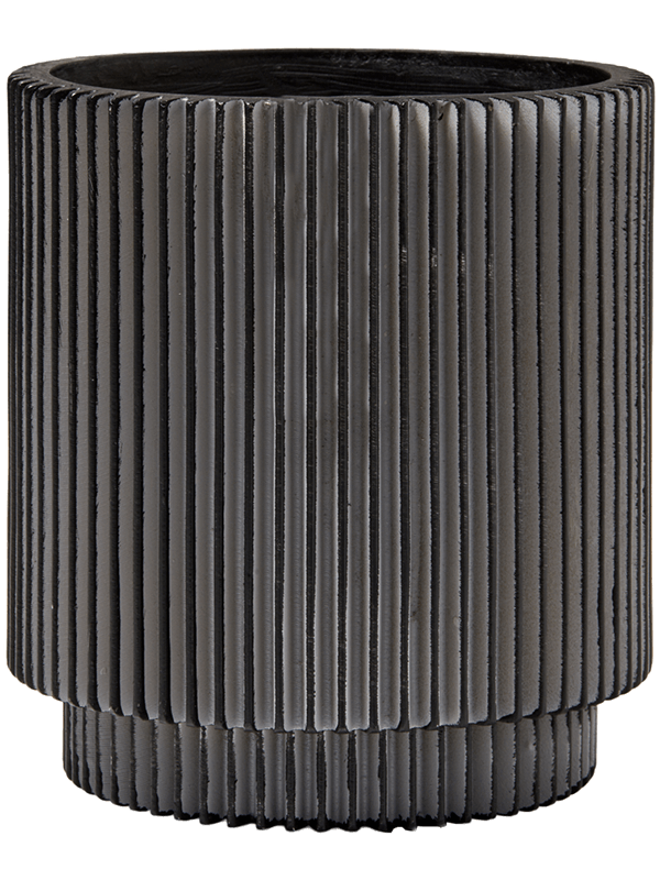 Obal Capi Nature Obal Groove - Vase Cylinder Black, průměr 19 cm