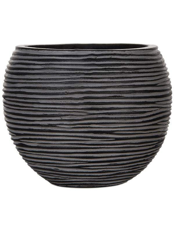 Obal Capi Nature Rib - Vase Ball Black, průměr 29 cm