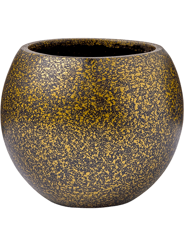 Obal Capi Lux Terrazzo - Vase Ball Black Gold, průměr 29 cm