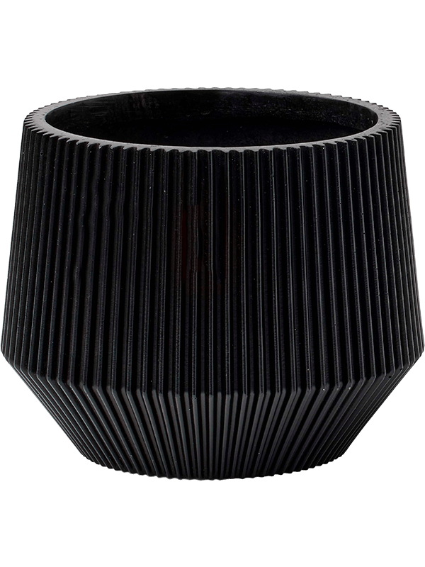 Obal Capi Nature Obal Groove - Vase Cylinder Geo Intense Black, průměr 13 cm