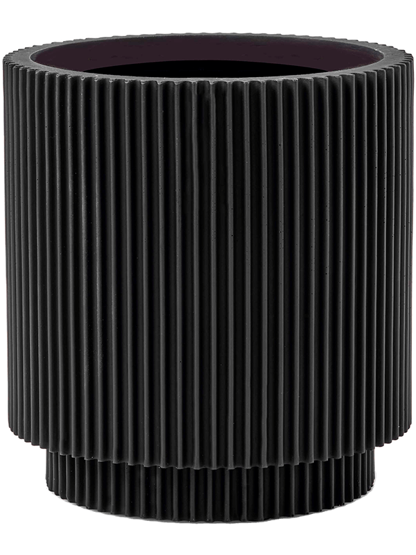 Obal Capi Nature Obal Groove - Vase Cylinder Intense Black, průměr 15 cm