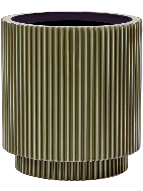 Obal Capi Nature Groove Special - Vase Cylinder Green, průměr 15 cm