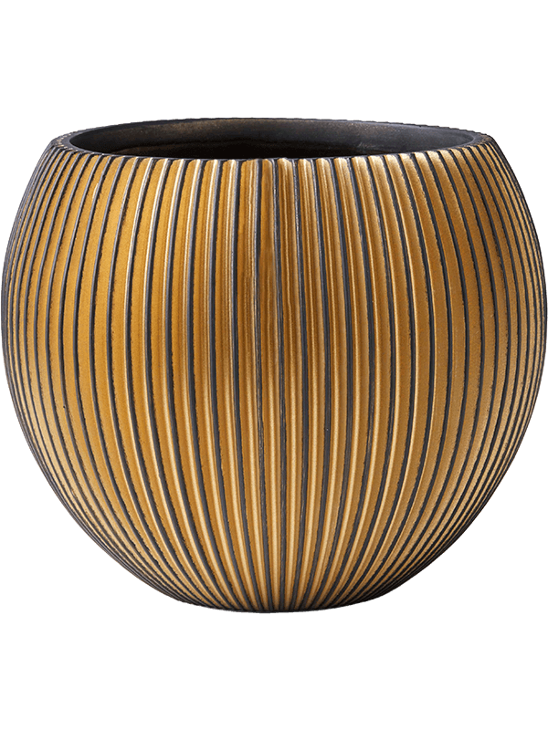 Obal Capi Nature Obal Groove - Vase Ball Black Gold, průměr 18 cm