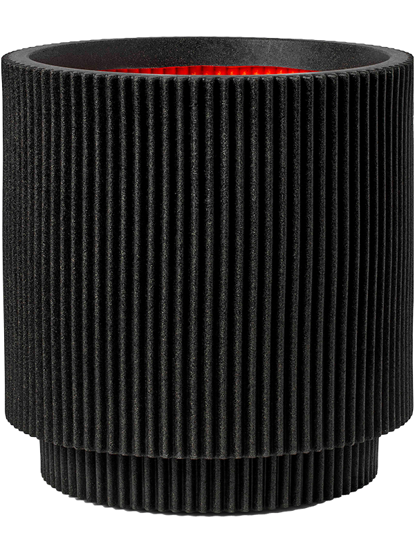 Obal Capi Nature Groove NL - Vase Cylinder Black, průměr 35 cm