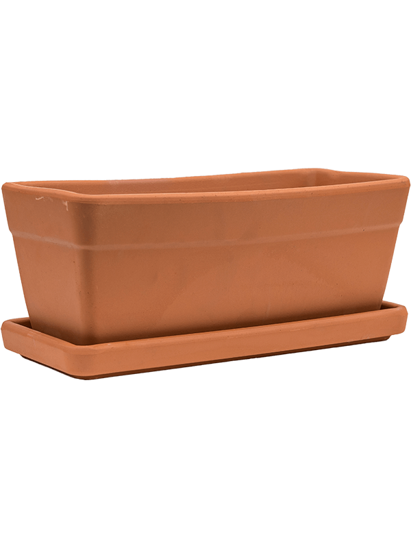 Obal Terra Cotta - Set Balcony Box+ Saucer, průměr 40 cm