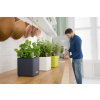 Samozavlažovací květináč Cube Color, průměr 16 cm, antracitová