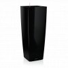Samozavlažovací květináč Cubico Premium Alto průměr 40 cm, výška 105 cm, černá