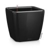 Samozavlažovací květináč Quadro LS Premium, průměr 21 cm, černá