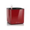 Samozavlažovací květináč Cube Glossy 14 cm, červená