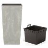 Květináč s vkladem URBI SQUARE BETON EFFECT 19,5 cm, šedá