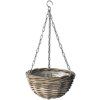 Obal Rattan - Hanging Basket Antique Grey, průměr 30 cm