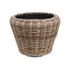 Obal Drypot Obal Rattan - Round Grey Outdoor, průměr 65 cm
