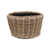 Obal Drypot Obal Rattan - Round grey, průměr 54 cm