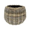 Obal Drypot Rattan Tina - Round Grey, průměr 45 cm