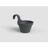 Květináč CAPRI, balkonový, 20 cm, plast, tmavě šedá