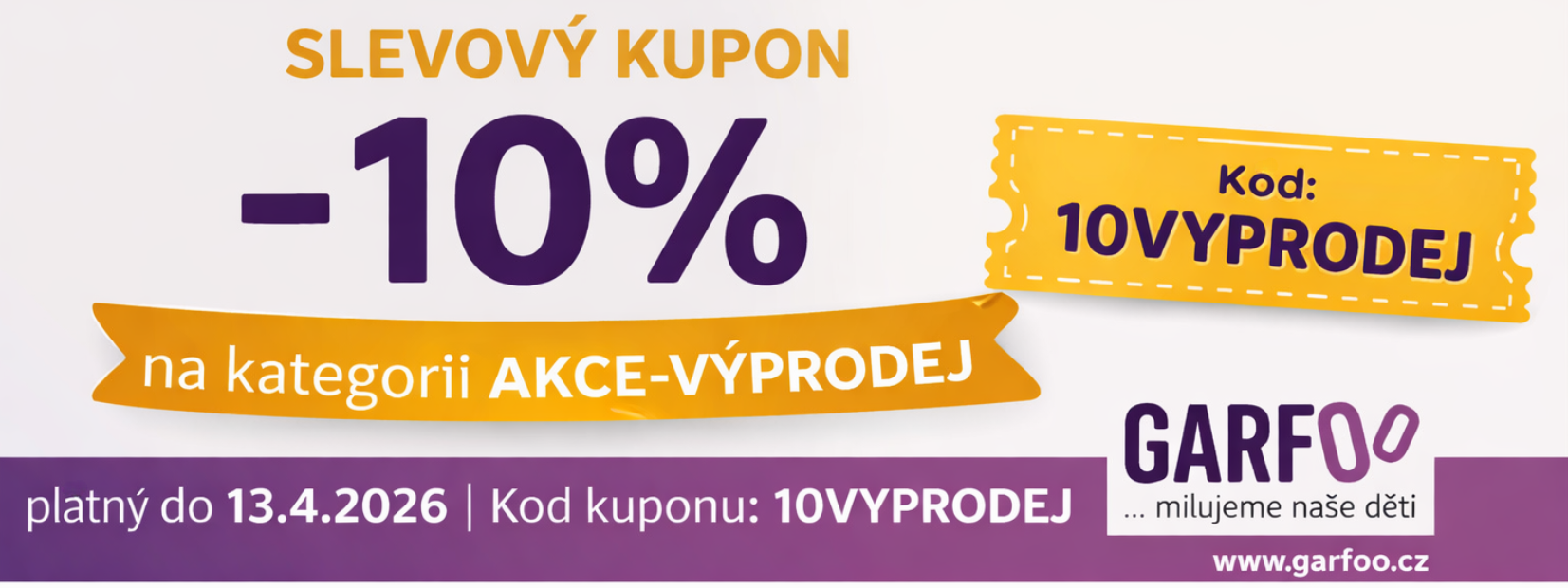 Slevový kupon 10% na akce-výprodej