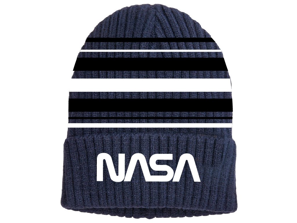 Čepice NASA zimní chlapecká pletená modrá - GARFOO velkoobchod - maloobchod