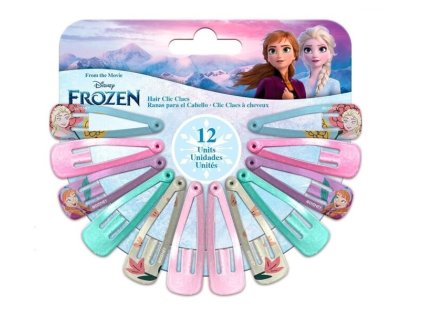 Dívčí sponky - prolamovačky FROZEN sada 12 kusů