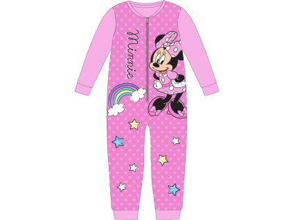 Dívčí overal MINNIE s duhou růžový