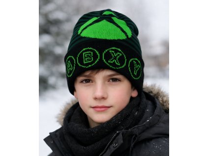 Chlapecká čepice XBOX zimní s proužky