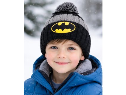 Chlapecká čepice BATMAN s bambulí