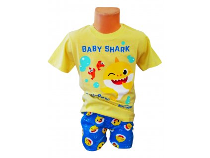 Chlapecké pyžamo BABY SHARK krátké žluté