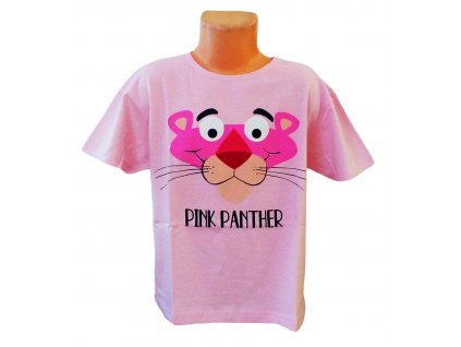 Dívčí tričko RŮŽOVÝ PANTER krátký rukáv růžové