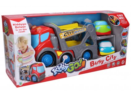 Kiddy Auto odtahovka s efekty 31 cm 2 auta 9 cm