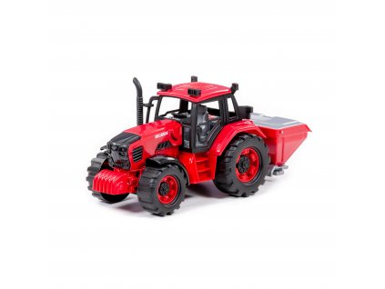 Traktor Belarus s přívěsem na hnojení 23cm