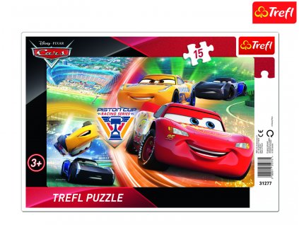 Trefl Puzzle Cars Boj o vítězství 33x23cm 15 dílků