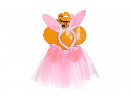 Set karneval se sukní - zajíček růžový
