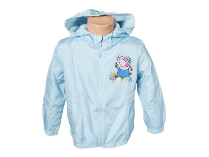Dětská bunda PEPPA PIG s fleece podšítím modrá