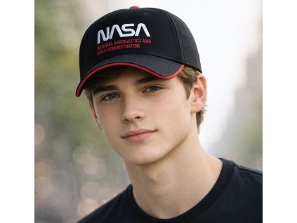 Chlapecká kšiltovka NASA černá