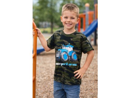 Chlapecké tričko TRAKTOR modrý krátký rukáv