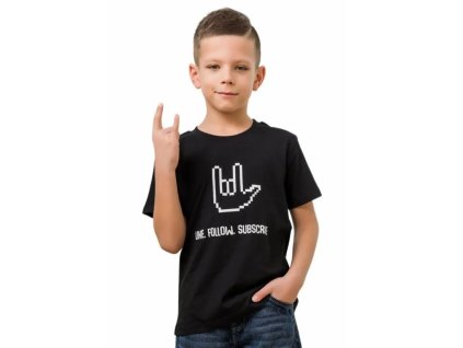 Chlapecké tričko LIKE krátký rukáv černé