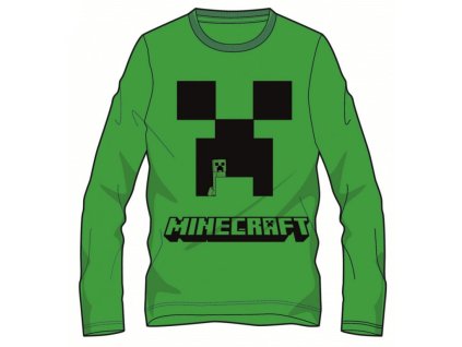 Chlapecké tričko MINECRAFT Creeper dlouhý rukáv zelené