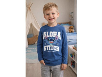 Chlapecké tričko LILO A STITCH Aloha dlouhý rukáv