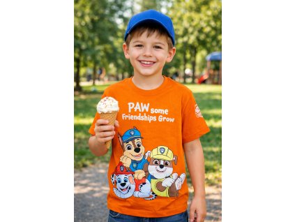 Chlapecké tričko TLAPKOVÁ PATROLA frienships grow krátký rukáv