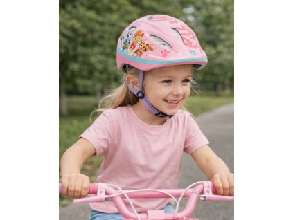 Cyklistická přilba TLAPKOVÁ PATROLA růžová