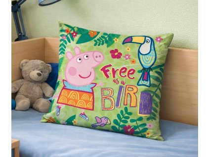 Dětský povlak na polštářek PEPPA PIG a tukan