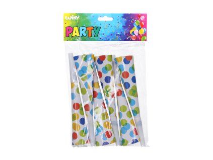 Párty trumpekty TEČKY 20 cm 6 ks
