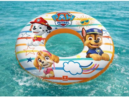 Nafukovací kruh TLAPKOVÁ PATROLA oranž s proužky