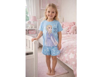 Dívčí pyžamo FROZEN ELSA krátké modré