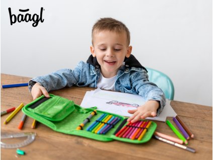 Školní penál jednopatrový MINECRAFT se dvěma chlopněmi