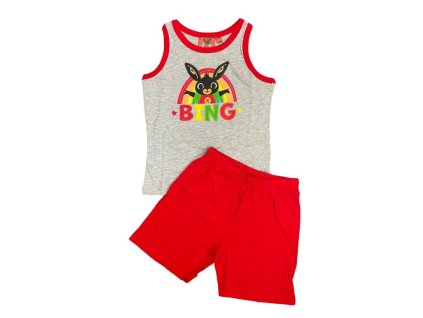 Letní pyžamo ZAJÍČEK BING červené duha