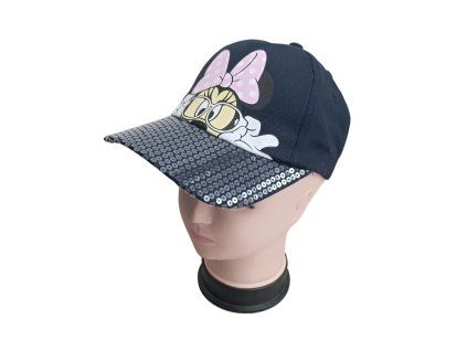 Dívčí kšiltovka MINNIE s flitry modrá