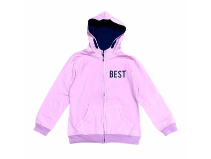 Mikina dívčí VENERE Best světle růžová na zip